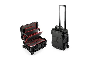 GLARY Multi-functional Hard Tool Box case Rolling Travel case Tool Box Waterproof Plastic Tool case Box for Storage With Wheels