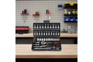 Dongrun 46pcs Car Repair Spanner Tool Box Universal Hardware Hand Tools Ratchet Wrench Socket Sets