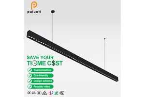1977mm Long 75W White Black Aluminium LED Linear Light Grille Lamp Spotlight Pendant Light in Surface Mounted or Hanging Options