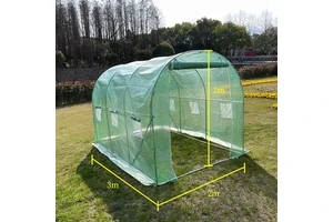 Container Load 3x2x2m Reseller Green PE Cover 19-25mm Steel Frame All Season Cold Frame Walk-in Hothouse Greenhouse