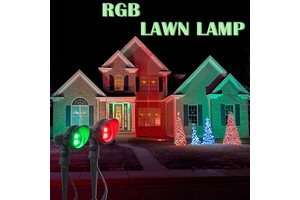 Led Rgb Landscape Lawn Garden Light Outdoor Christmas Landscape Decorations Lamp Steel Courtyard Pathway Lawn Light