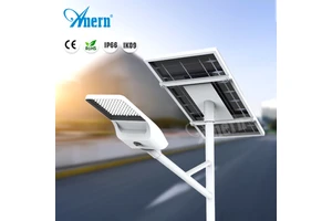 Anern Solar Powered Street Lights 100W 150W 200W LED Outdoor Street Lighting with Poles for Municipal Road Projects