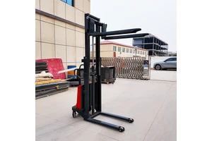 Standing Position Electric Self Lift Stacker Truck 1t-3t Lithium-Ion Battery 3-9m Lifting Height Semi Electric Aisles