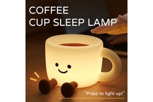 RGB Rechargeable Silicone Pat Night Light Cute Coffee Cup Design Dual Use Phone Stand Desk Lamp For Bedroom Bedside Decor