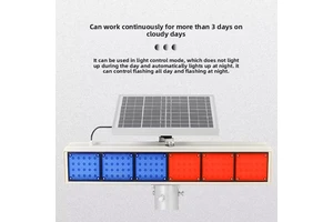 Solar Powered Reflective Super-bright Red Blue Flashing LED Warning Lights For Nighttime Construction Traffic Roadblocks