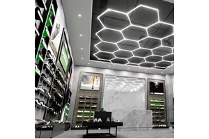 SUEZ Factory Hot Sale Quality 6500K Hexagon Garage Lighting for Auto Showroom Car Washing