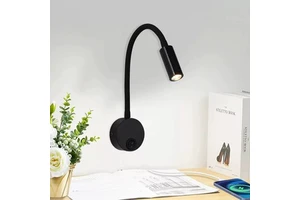Modern Minimalist LED Spotlight Cross-Border Surface-Mounted Aluminum Flexible Tube Wall Bedroom Bedside Reading High CRI 90 600