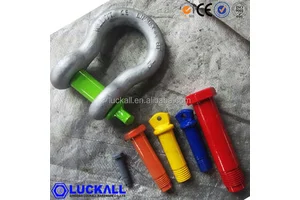 Forged Electric Hot-Dip Galvanized Carbon Steel Bow Shackle US Type WLL 17 T Imperial Heavy Industry General Industry