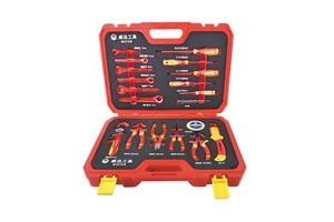 WEIDA VDE Certified 1000V Insulated Hand Tool Set 19PCS Stainless Steel Electrician Electrical Repair Kit Screwdrivers Pliers