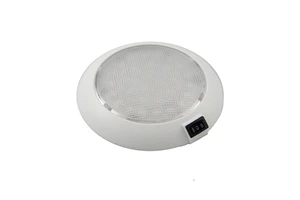 5-1/2 Inch Dome Light White Plastic, Low Profile RV Caravan Marine Boat Interior Dome Lamp CE/RoHS/REACH Certificated