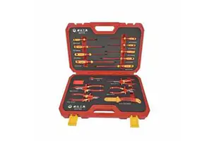 VDE Certified 1000V Insulated Tool Set 15PCS Stainless Steel Electrician Repair Kit Portable Tool Box Industrial Maintenance