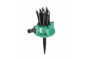 360 Degree Rotary Plastic Garden Sprinkler Green Automatic Lawn Watering Nozzle Flexible Spray Tube Universal Connector RoHS