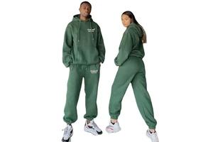 Custom Unisex 2pcs Tracksuit Set Men Women Loose Long Sleeve Hoodie Sweatsuit Sets Pullover Sweatshirt Joggers Sweatpants