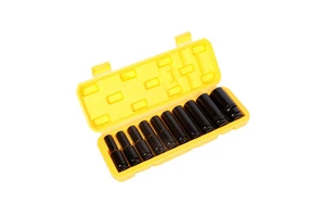Wholesale 10 Piece Set 1/2-inch Hexagonal Extended Pneumatic Sleeve with Hard Storage Box