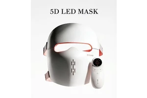 5D Ergonomic Contour High-End Aesthetic Hand Held Beauty Facial Neck LED Light Mask With Red Light Therapy For Face & Neck
