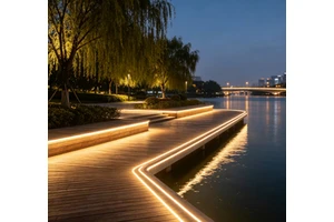 High Flexibility Bendable Neon LED Strip 10x10mm IP67 Waterproof for Creative Art Installation Curved Surface Contour Lighting