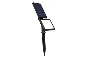 luz solar led con fijacin para suelo y pared, eficiente, resistente al agua, ideal para iluminacin exterior y seguridad.