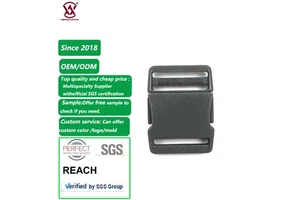 Factory Price Lightweight Flat Plastic Side Release Buckle with Adjustable Teeth for Luggage & Outdoor Gear