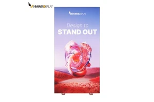 HAWK Led Lighting EXPO SEG Light Box Double Side Aluminum Frame Graphic Advertising Light Box Stand with Footbase