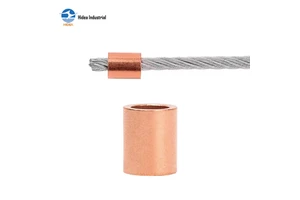 HIDEA Wire Rope Copper Button Stop 3/64" To 5/16" Sleeve Ferrule Cable Termination For Tower Cranes Marine Material Handling