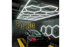 Hexagon Led Light Garage Frame for Workshop Lighting Hexagonal Led Light Double Garage