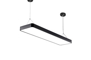 55W LED Linear Panel Light IP54 Vapor Tight Aluminium Parking Garage Louvre Batten Pendant Fixture CE Certified 150LM/W 10000H