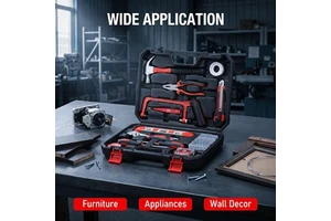 19 Piece Portable Household Hand Tool Kit for Home Maintenance and Professional Repair Tasks