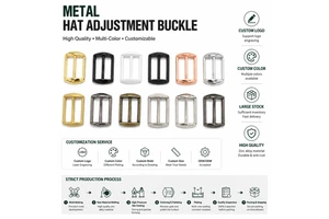 Antique Bronze Metal Slide Buckle for Hat Strap Adjustable Tri-glide Buckle for Caps High Quality Cap Accessories Wholesale