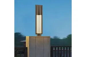 Rustic Style Square LED Outdoor Waterproof Aluminum Wall Lamp IP44 Rated 5000K Daylight for Courtyard Vintage Charm