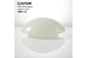 BO-GLASS Hand Blown DIA50-400mm Polished Opal White Glass Lamp Cover Ceiling Lamp Modern Mediterranean Asian Antique Design