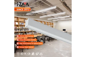 Modern Office Commercial Indoor Shop Aluminum 60W Led Hanging Pendant Linear Light