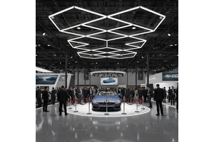 Convention Center Pro Geometric Exhibition Lights 6500K 120lm/W PC Dimmable ODM Available for Vehicle Exhibition
