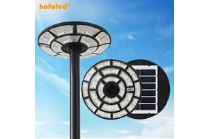 Outdoor IP65 Waterproof UFO Round Square Sensor Solar Street Lamp Integrated All-In-One ABS Led Street Light Solar Light Outdoor