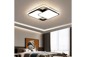 Modern Square LED Ceiling Lights for Living Room Indoor Home Decoration Metal & Acrylic Construction