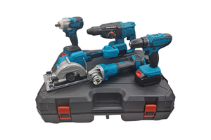 Cordless Power Set Electric Wrench Drill Angle Grinder Hammer Circular Saw-Big Promotion Customizable Hard Case Carbon Steel OEM