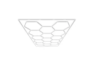 66300LM 6500K Hexagonal LED Garage Lights 15 Grid Systems DIY Cool White Car Detailing Parking Garage Luminaires