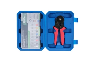 0.25-10mm(23-7AWG) Insulated Pliers Tools 1200pcs Terminal Crimper HSC8 6-4A Plastic Handle Suit Press Pliers Set