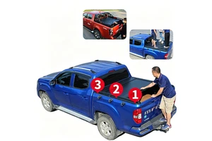 Benext Retractable Roller Lid Aluminum Hard Tonneau Cover for Pickup NP300 Ranger L200 Mitsubishi Triton GMC Sierra for T6T7T8