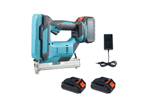 BOLIU 21V Battery Cordless Brushless Electric Staple Gun 2 Gear 1022J U Stapler Nailer 1 Set Nails for DIY Woodworking Furniture