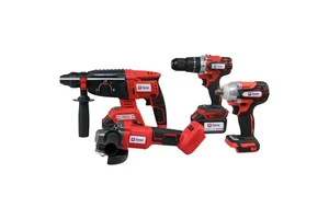 IMAX 20V Brushless Professional Drill/Wrench/Hammer/Grinder Sets 3.0Ah Cordless Hard Case Li-ion Battery Power Tools Combo Kit