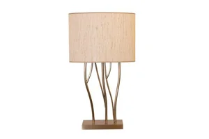 Bough Antique Brass Table Lamp Creative Branch Inspired Design with Fabric Shade, Elegant Lighting Solution for Home & Office