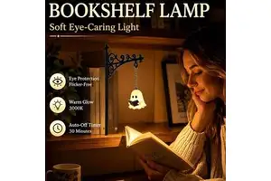 Library Lantern-Decorative Bookshelf Lighting 5 Style Angel Ghost Reading Lamp Bookends Asian Zen Design Use Warm Yellow