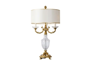 Home Decoration Table Decor Table Lamp Desk Lamp LED White Room Lighting Crystal and Brass Antique French Luxury Bronze AC 80