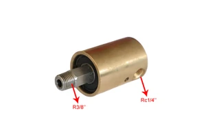 Single Flow High Speed Pneumatic Rotary Joint 360 Degree Rotating Compressed air Rotary Union Copper Housing SS304 Rotor