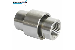 DN Type 304 Stainless Steel High Pressure Rotary Joint Straight-through Threaded Connection Polished Finish Swivels Jaw-Jaw