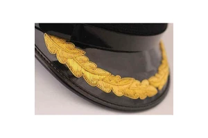 Wholesale Hand Embroidery Bullion Wire Peaks Caps Ceremonial Uniform Embroidery Caps Peaks
