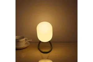 Camping Night Light Van Light Rechargeable Led Desktop Night Light with Phone Holder Dimmable Flicker-free Lamp for Camping