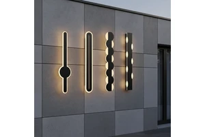 Practical Modern Living Room Bedroom Bedside Aisle Background Wall Lamp Creative Led Linear Decorative Lamps