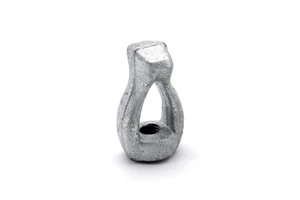 Hot Dip Galvanized Thimble Eye Nut Silver White Forged Steel Oval Thimble Overhead Line Accessories Pole Line Hardware Thimble