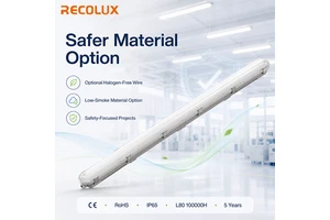 Tool-Free LED Tri Proof Light IP65 Openable Waterproof Fixture for Fast Installation in Parking Garage and Workshop